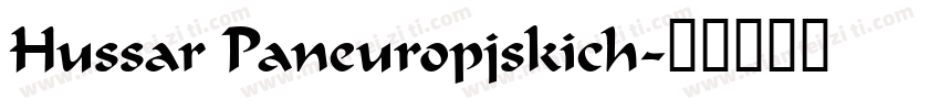 Hussar Paneuropjskich字体转换